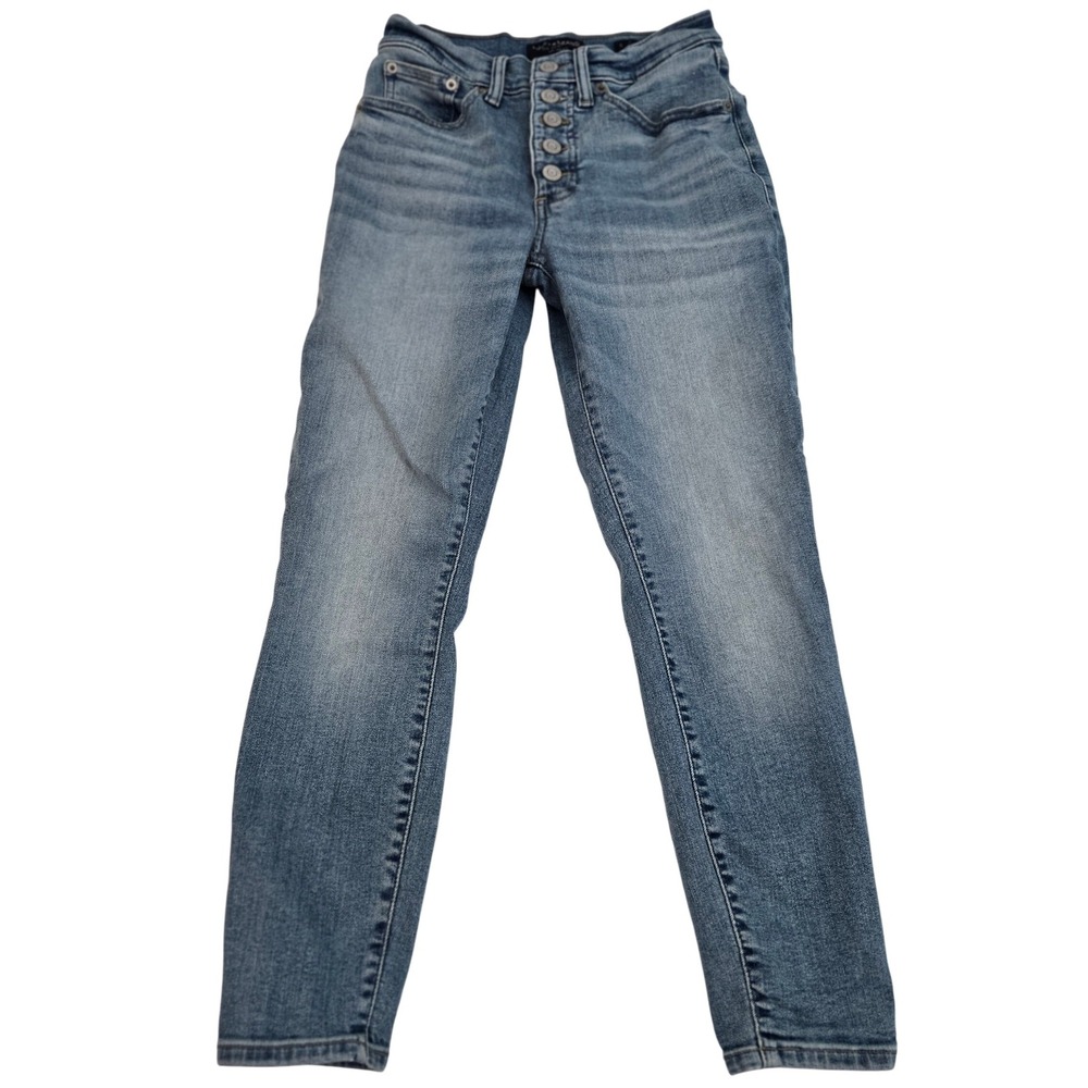 Lucky Brand Bridgette High Rise Crop‎ Jeans 0 25 Button Fly Stretch Denim 25x24